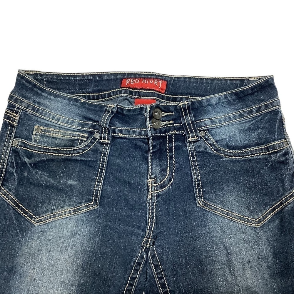 RED RIVET‎ Low Rise Bootcut Jeans - Size 7 - Picture 4 of 9